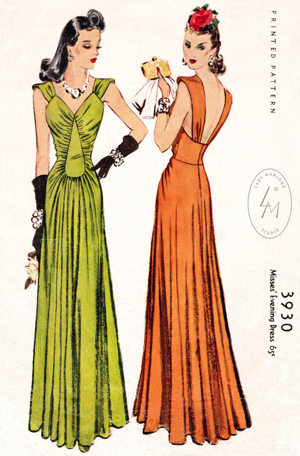 1940s evening dresses